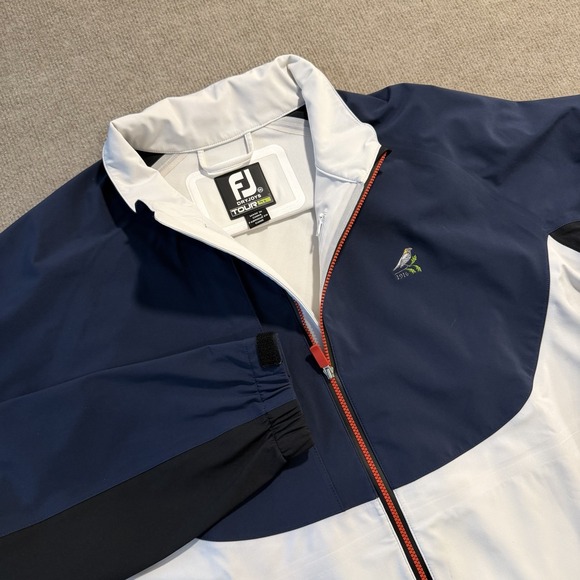 FootJoy Tour LTS Rain White/Red/Navy/Black Embroidered‎ Jacket Mens 2XL